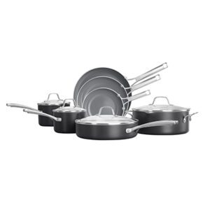 Calphalon classic oil infused ceramic nonstick 11 piece black cookware set