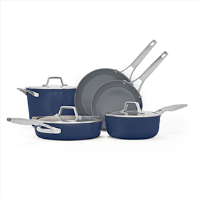 Calphalon Premier Ceramic Nonstick 8 Pc Cookware Set - midnight blue