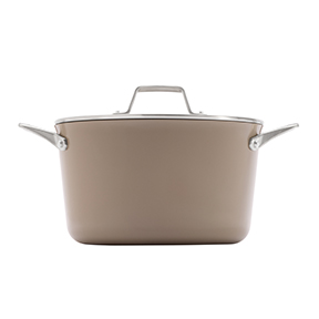 Calphalon premier ceramic nonstick 5 quart dutch oven with cover in mushroom